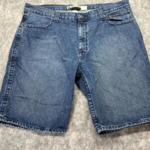 Harley Davidson Mens‎ Medium Wash Standard Length Blue Jeans Shorts Size 40